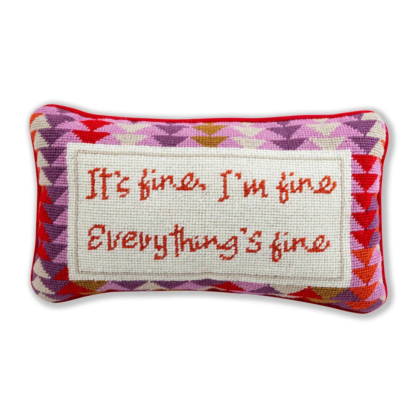 Everything’s Fine Needlepoint Pillow