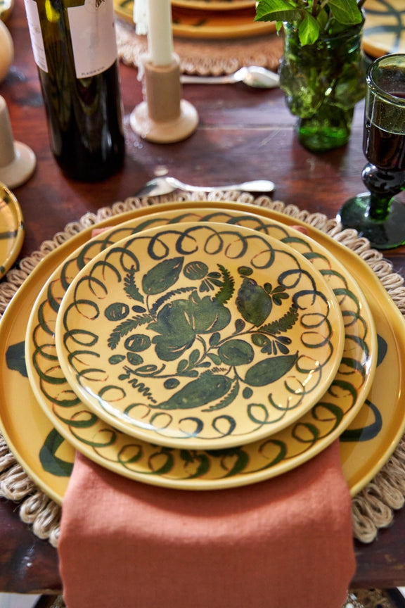 Amalfi Dessert Plate, Mustard