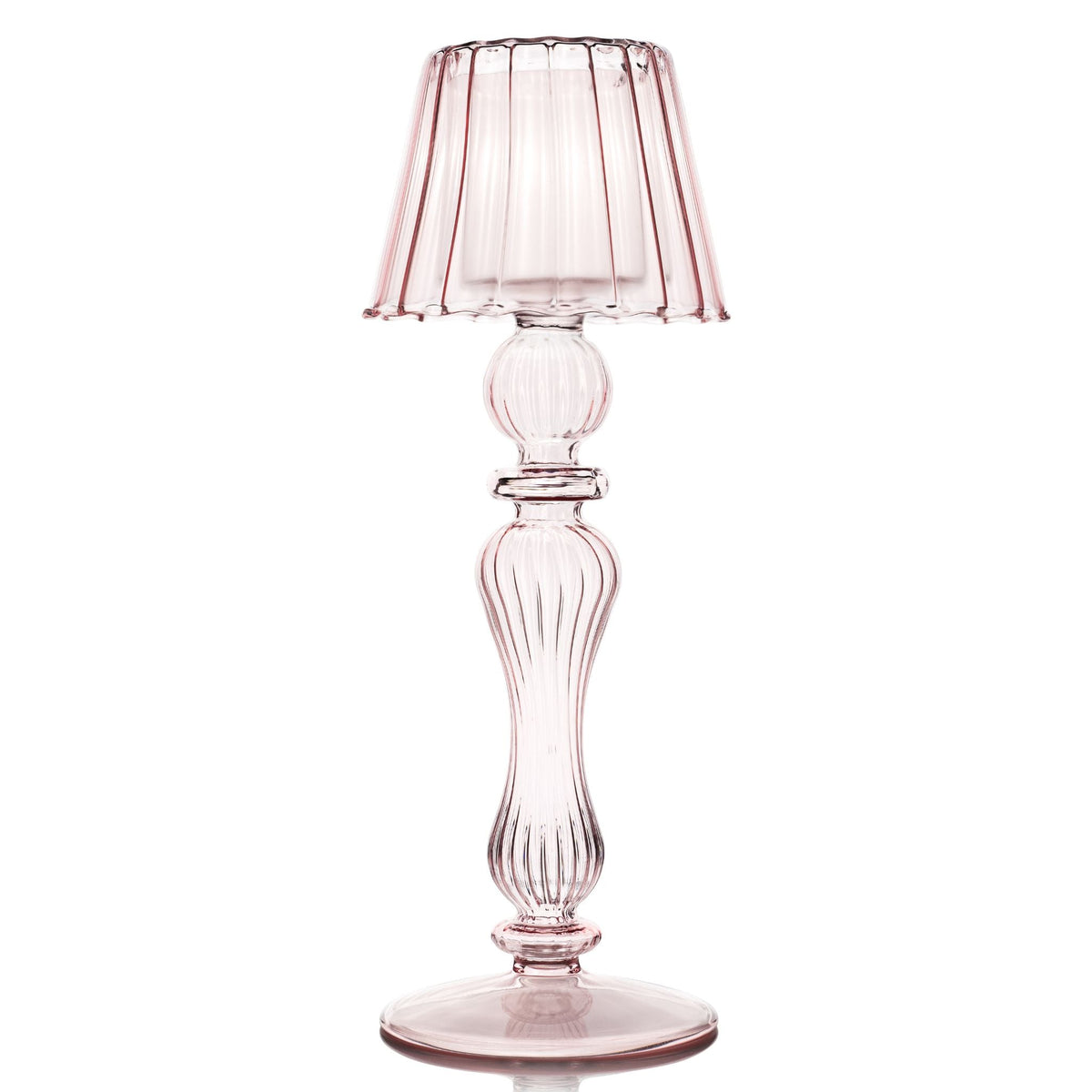 Feather Pedestal Tealight, Blush