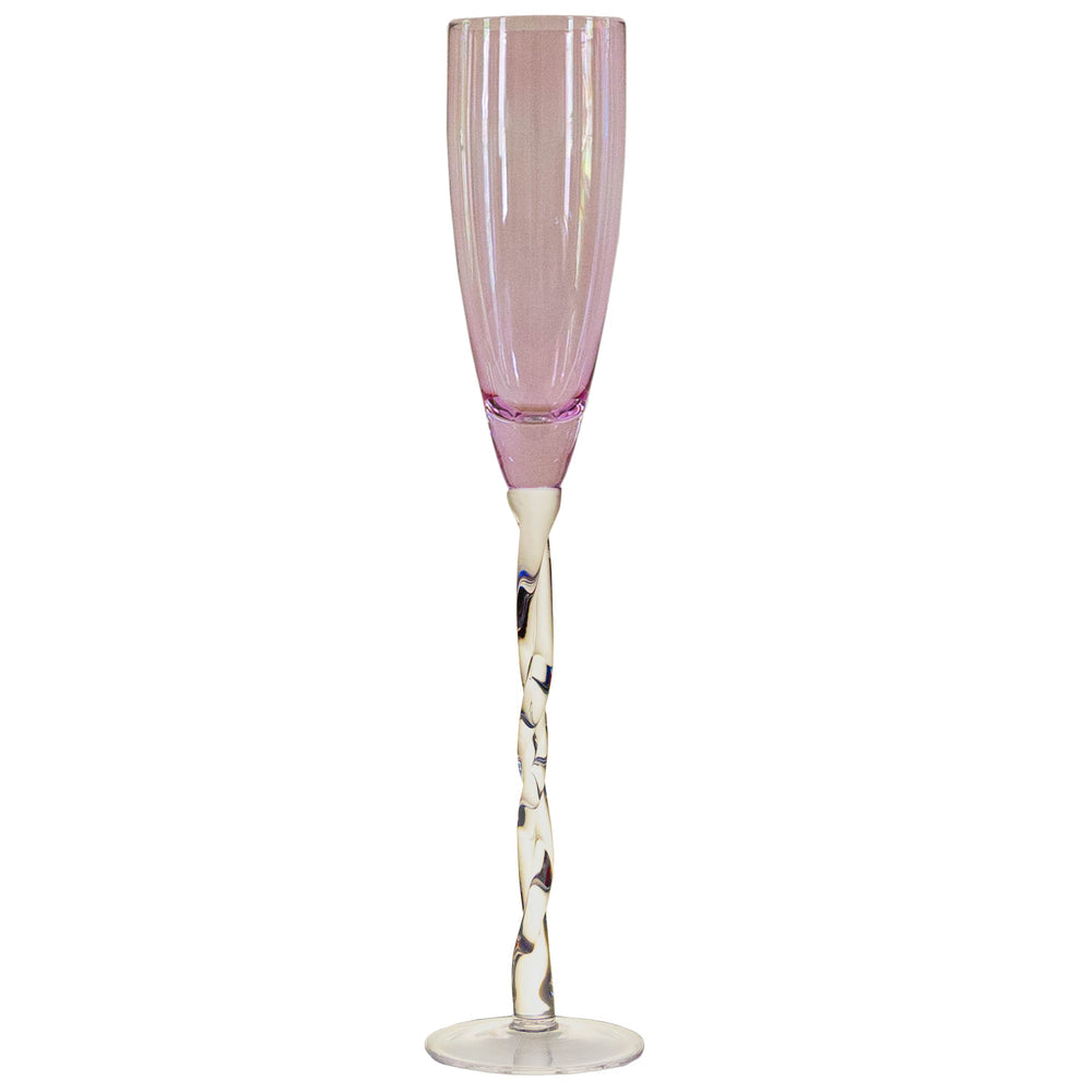 Harris Pink Champagne Glasses, Set of 4