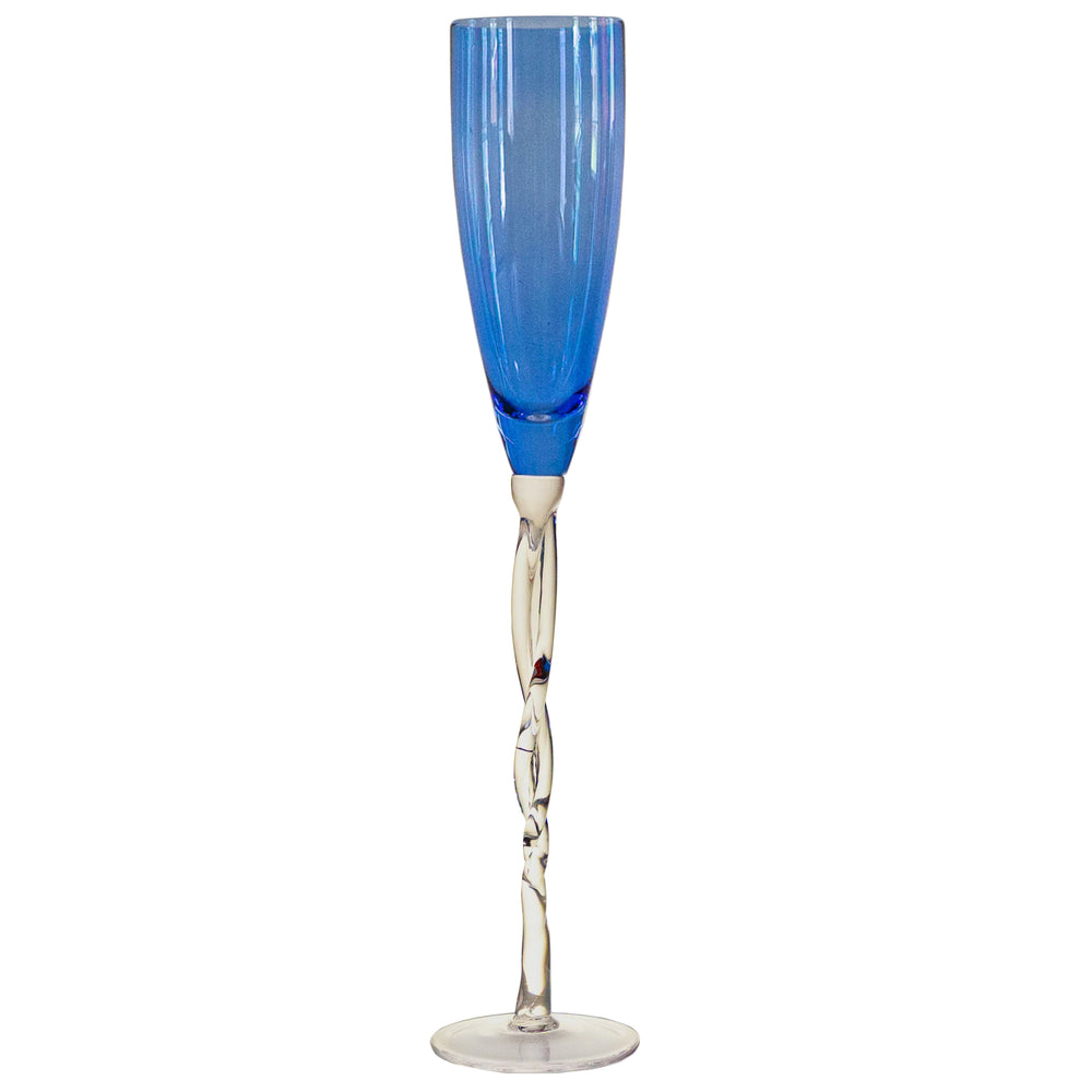 Harris Cobalt Champagne Glasses, Set of 4