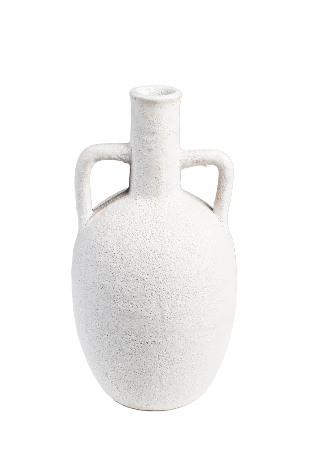 Santornini Whitewash Two Handled Vase
