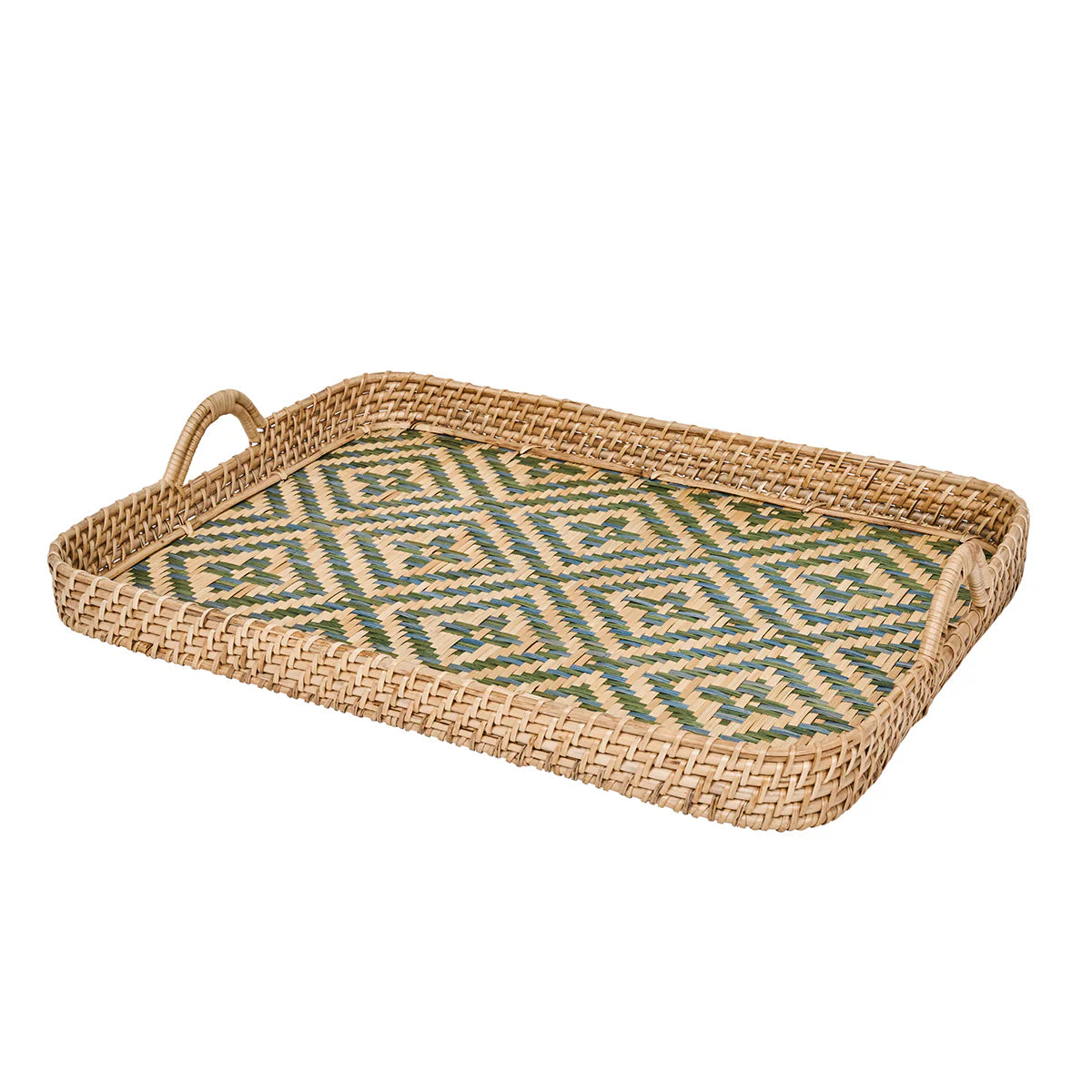 Juliska 21" Chambray Tray, Seville Blue