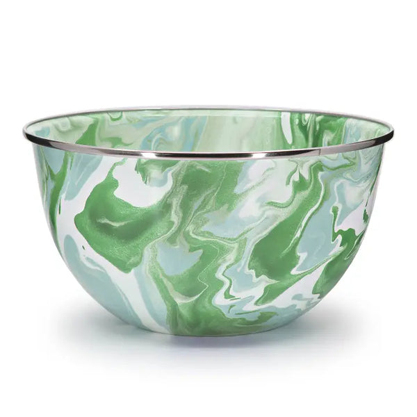 Golden Rabbit Enamelware Modern Monet Large Salad Bowl - Hunt and Bloom