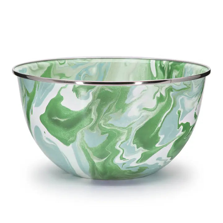 Golden Rabbit Enamelware Modern Monet Large Salad Bowl