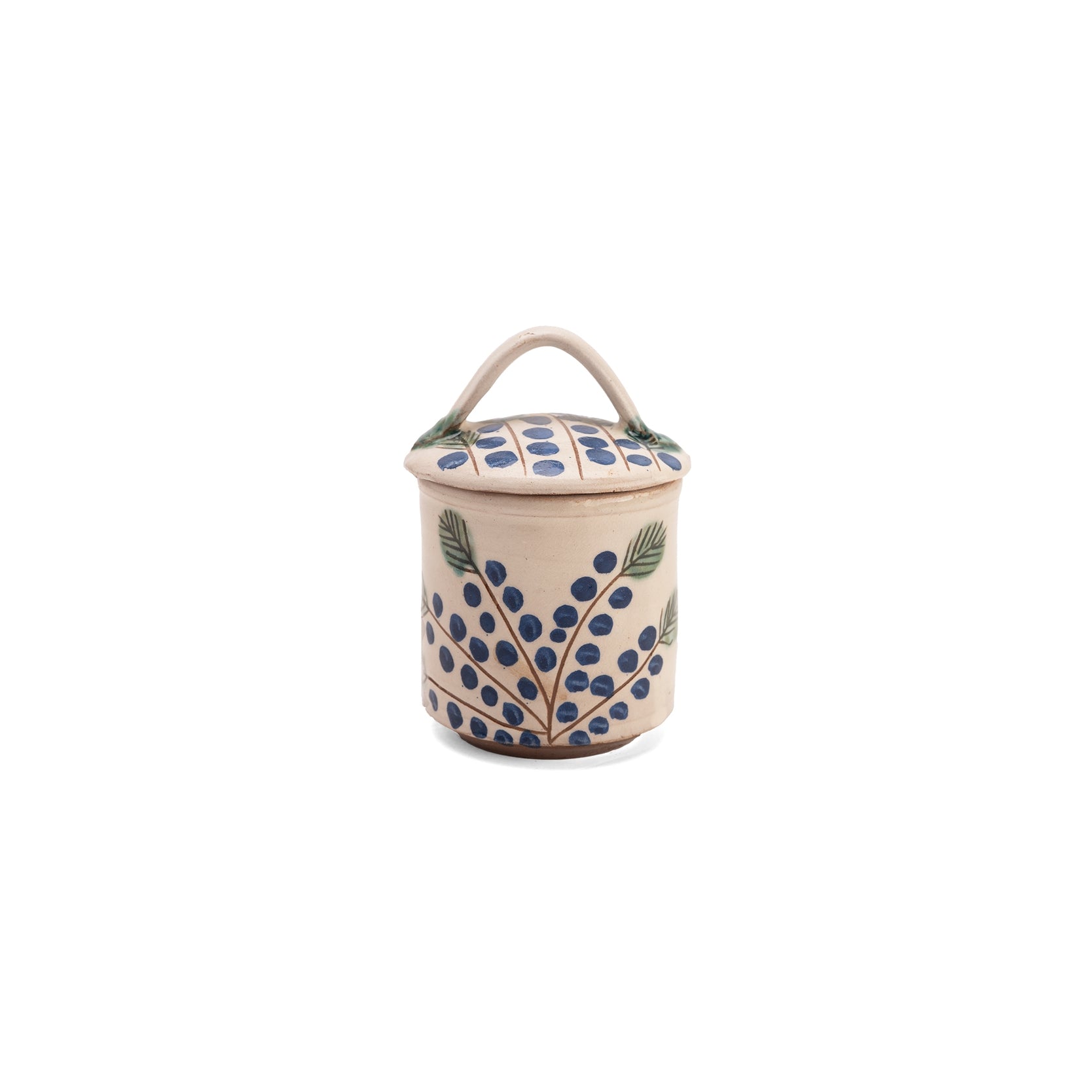 Leaves Small Ceramic Canister