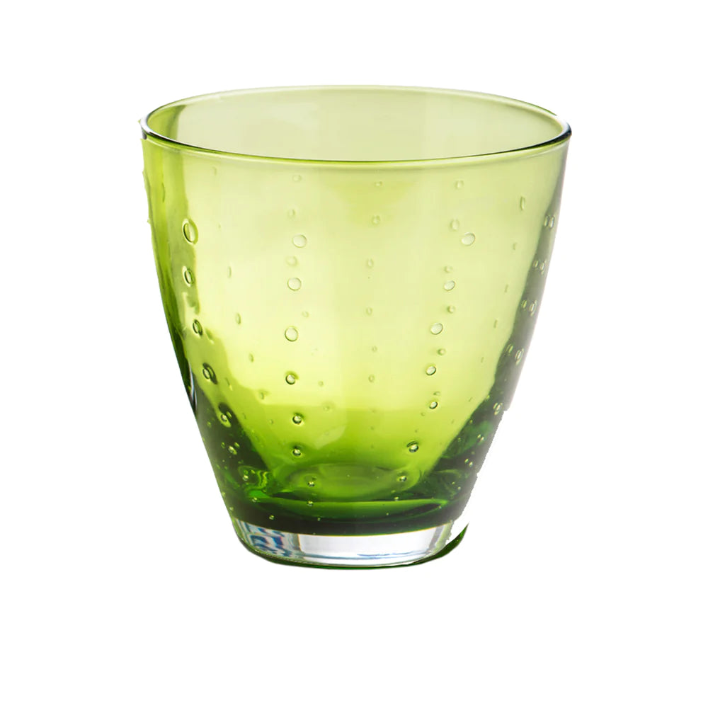 Rain Drop Green Double Old-Fashioned, S/4