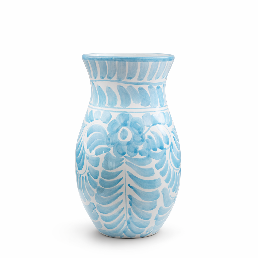 Dos Flores Vase, Turquoise