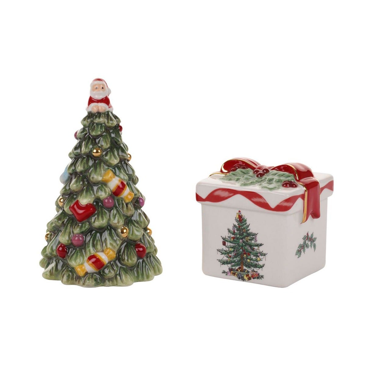 Spode Christmas Tree Gift & Tree Salt & Pepper Set