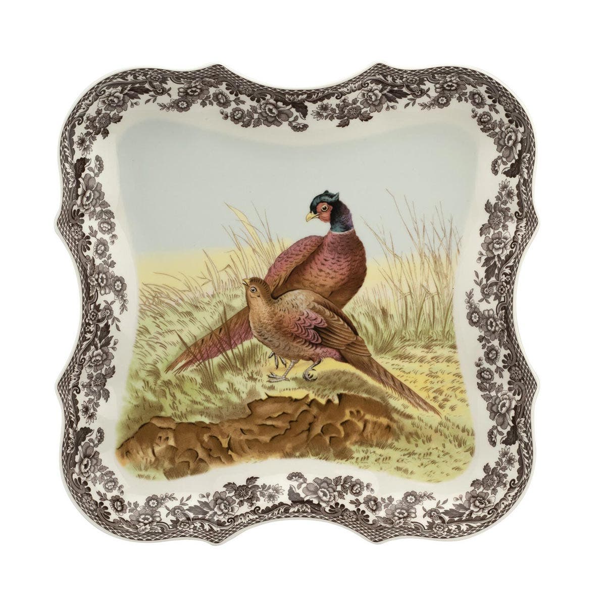 Spode Woodland Devonia Tray 14 Inch, Pheasant
