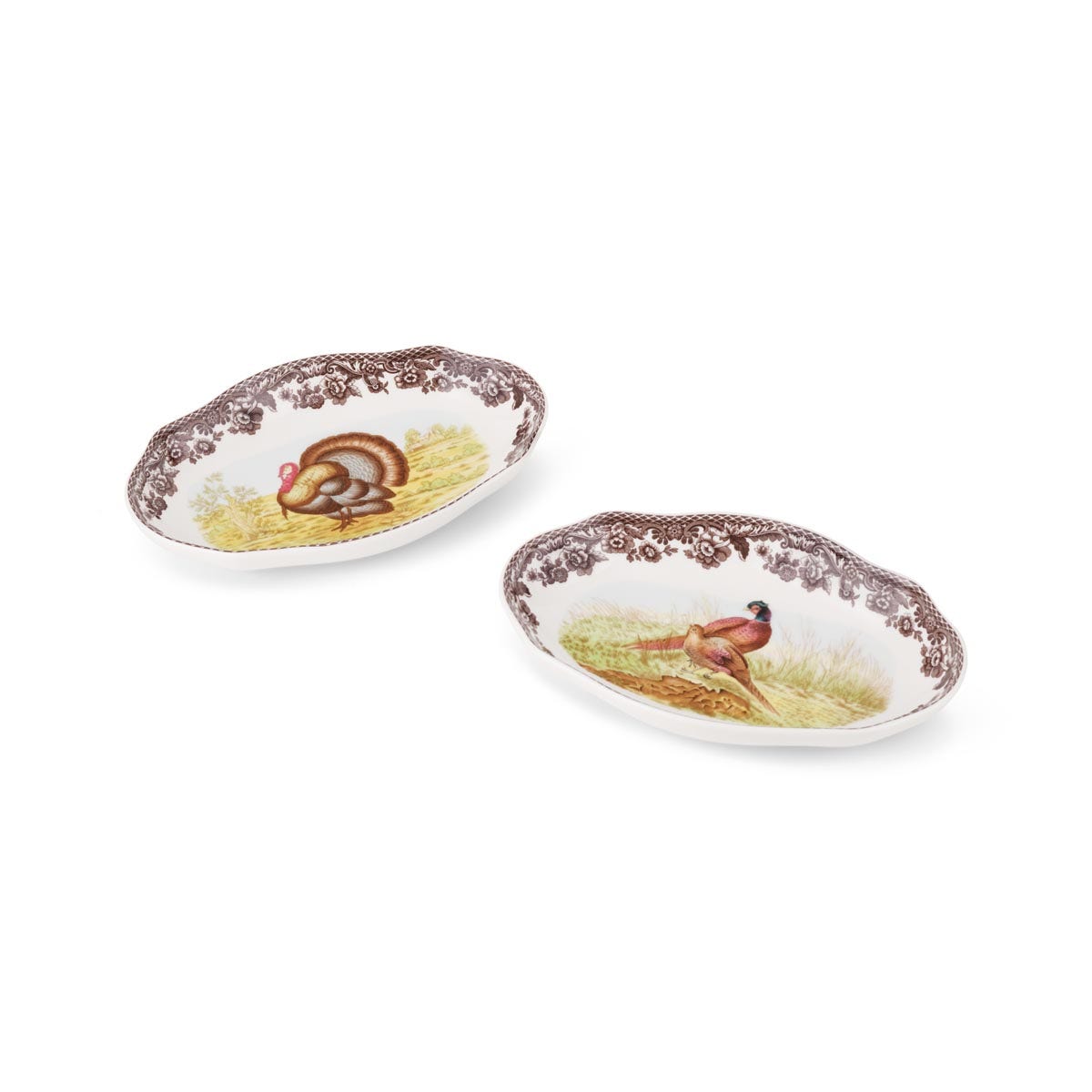 Spode Woodland Pickle Dishes, Set of 2