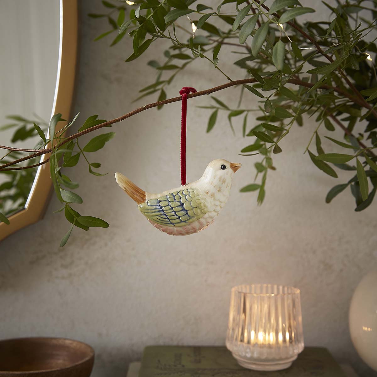 Morris & Co. Strawberry Thief Bird Ornament