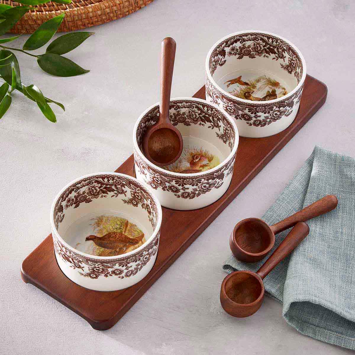 Spode Woodland 7 Piece Condiment Set