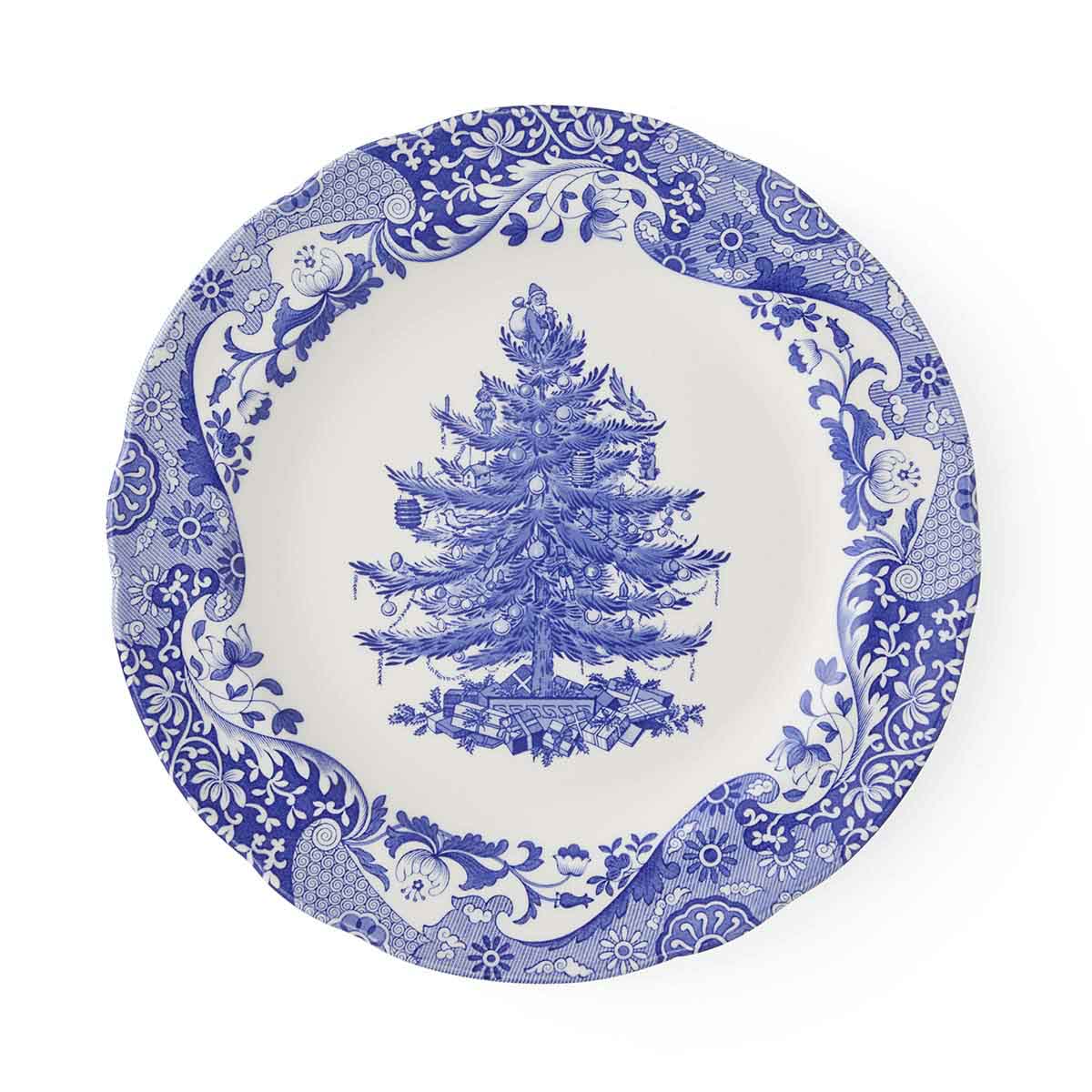 Spode Blue Italian Christmas Tree Dinner Plate