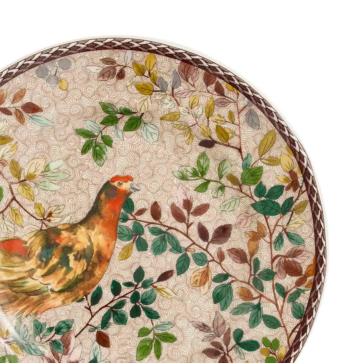 Spode Woodland Accents Salad Plate, Red Grouse