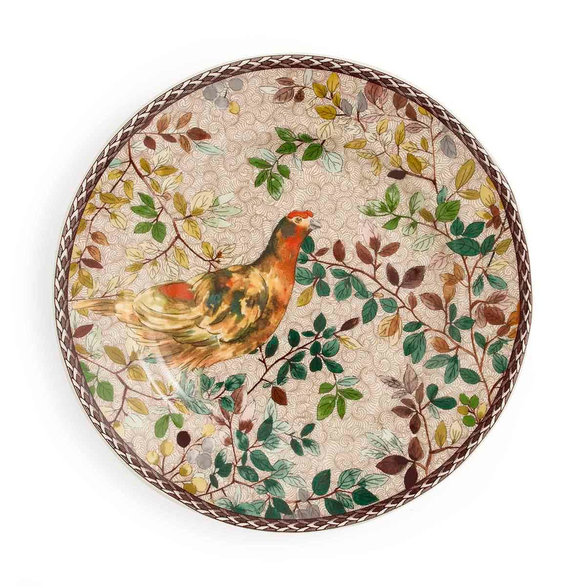 Spode Woodland Accents Salad Plate, Red Grouse