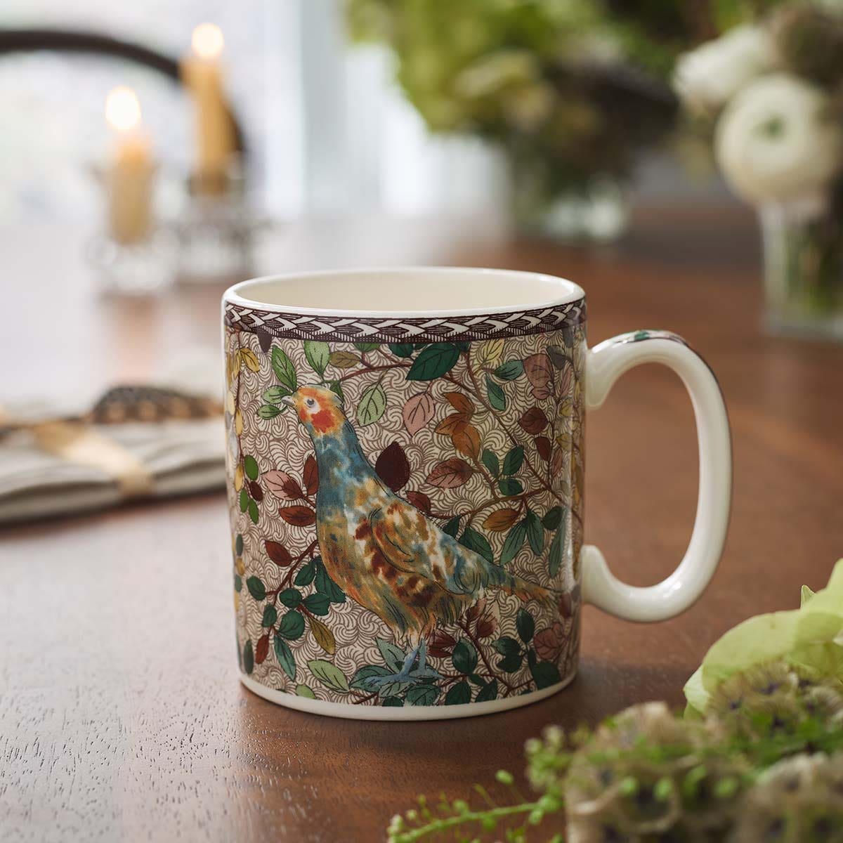 Spode Woodland Accents Mug, Grey Patridge