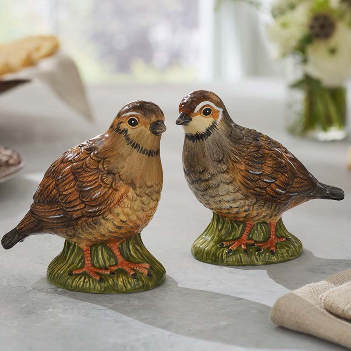 Spode Woodland Quail Salt & Peppers