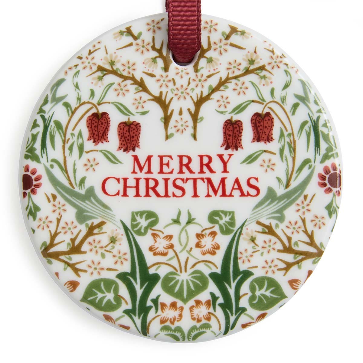 Spode Morris & Co. Bluebell & Blackthorn Ornaments, Set of 2