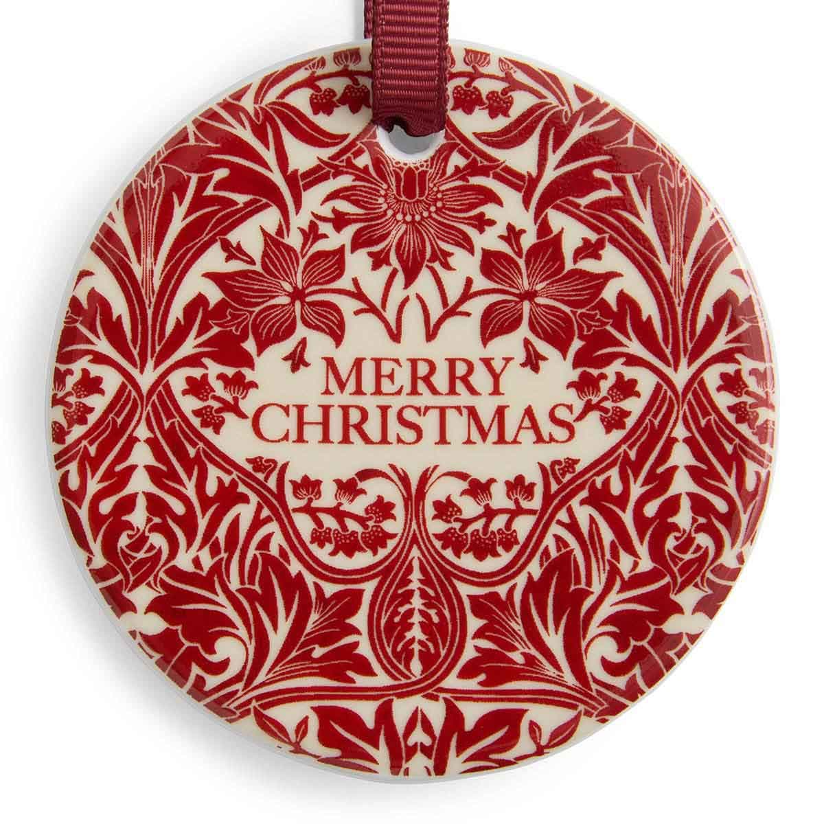 Spode Morris & Co. Bluebell & Blackthorn Ornaments, Set of 2