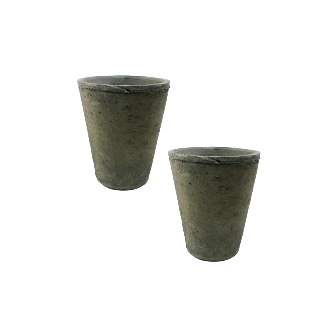 Medium Aged Terra Cotta Pot, Set of 2