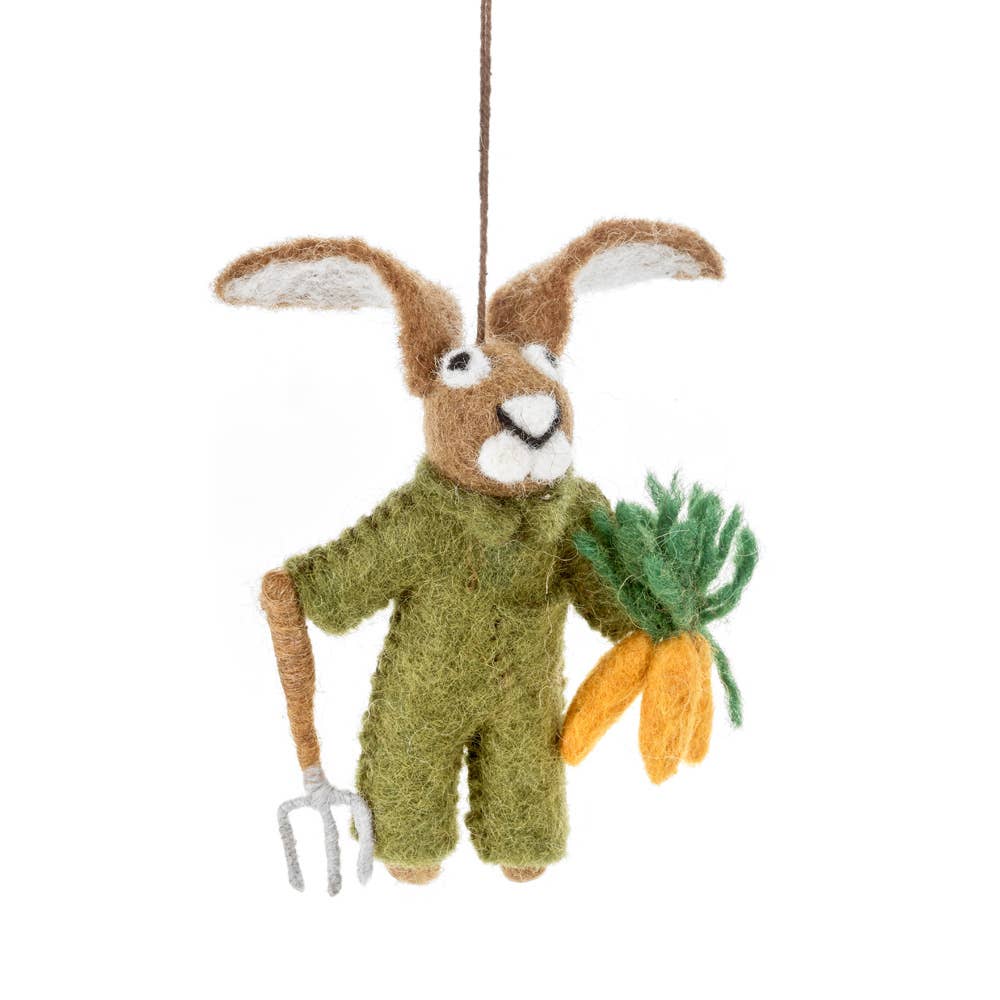 Henry the Hare Hanging Felt Decoration