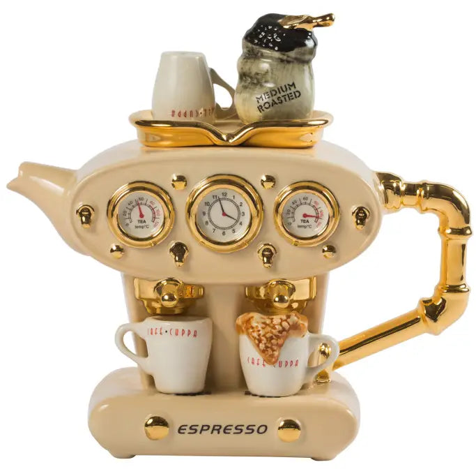 Double Espresso Large Teapot, Cream