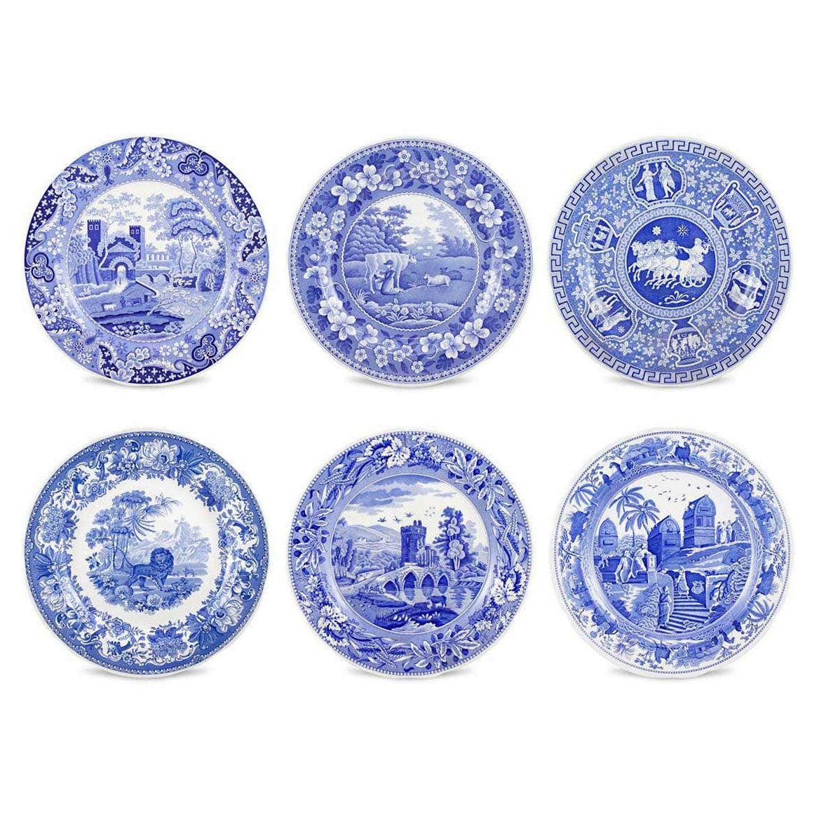 Spode BlUE BLOOM コレクションウイロウ２７センチ皿6枚セット Spode Traditions Plates, Set of 6 - Hunt and Bloom