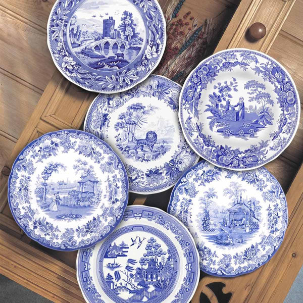 Spode Traditions Plates, Set of 6 - Hunt and Bloom