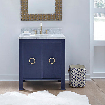 Worlds Away Blanche Vanity, Navy