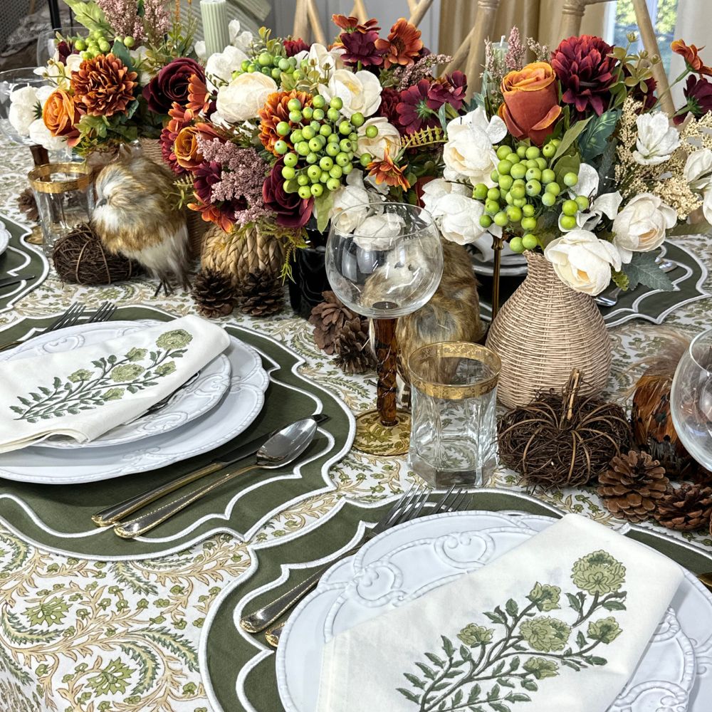 Belle Placemat, Sage, Set of 4