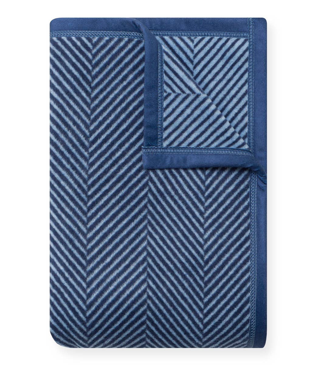 Harborview Herringbone Navy Blanket, Original