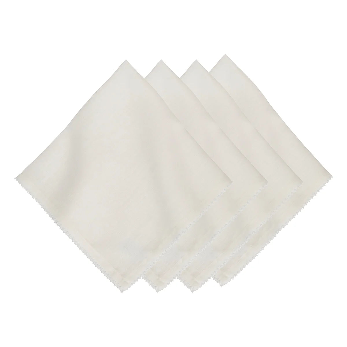Juliska Berry Scallop Napkins, Set of 4, White