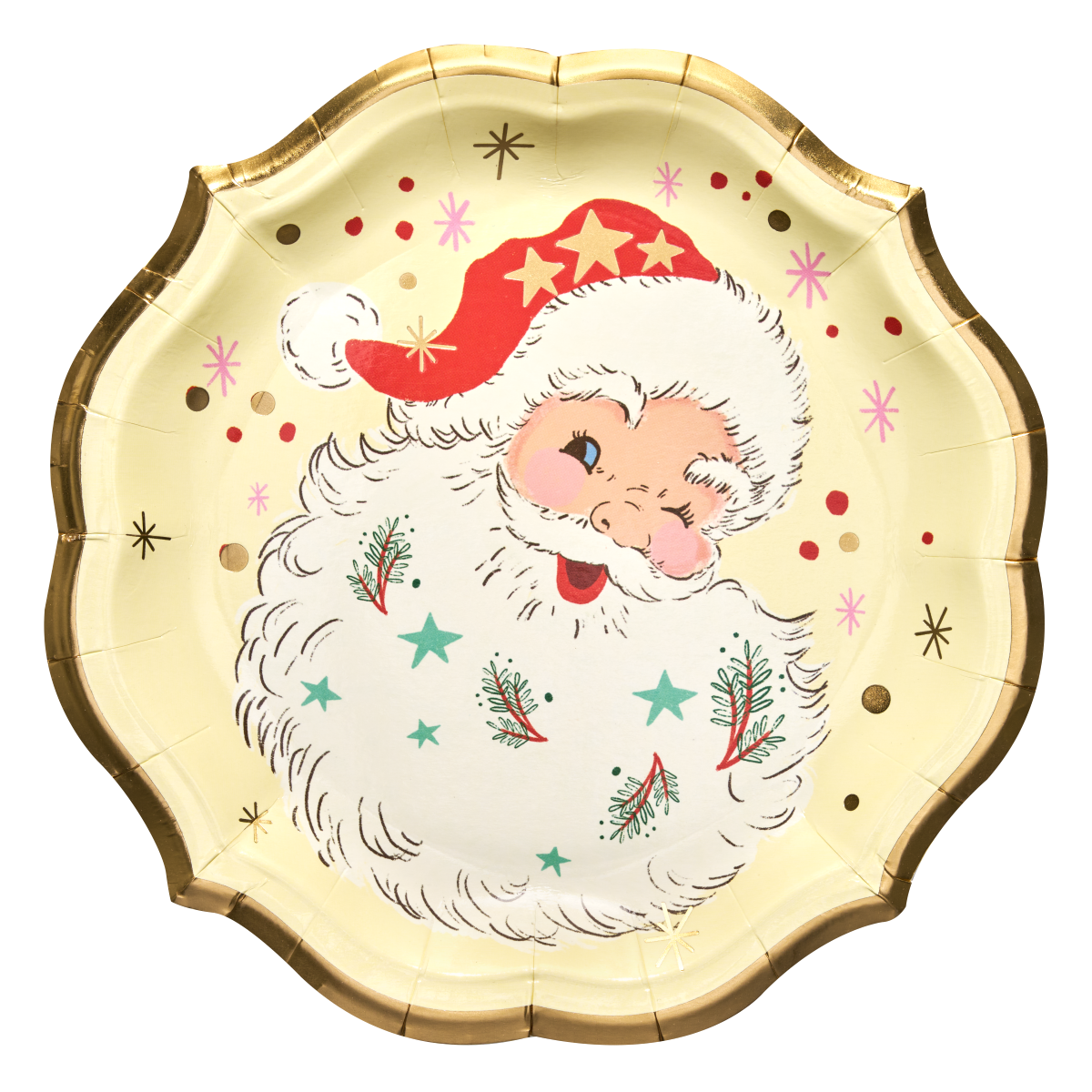 Vintage Santa Dinner Plates, Package of 8