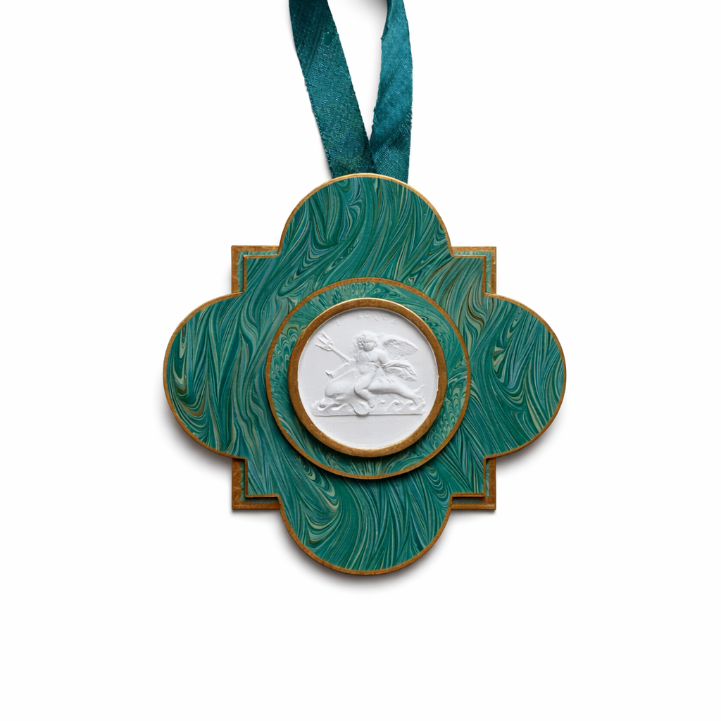 Tesoros Preciosos Medium Cartouche, Blue/Green