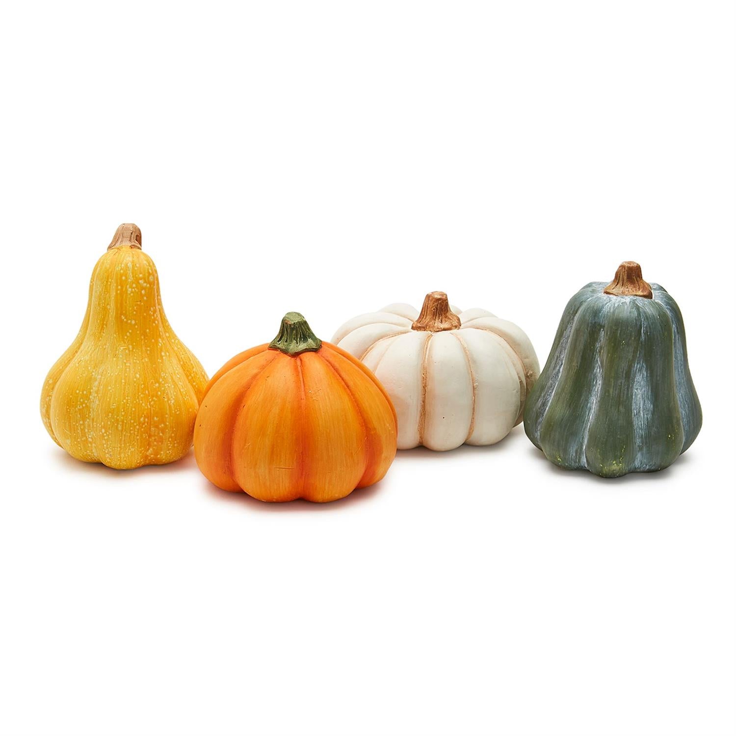 Ceramic Pumpkins & Gourds, Set of 4