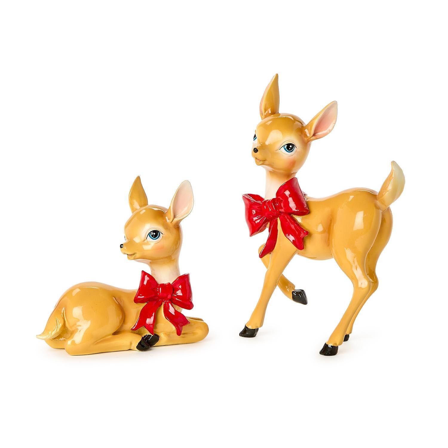 Holiday Festive Deer, Set of 2