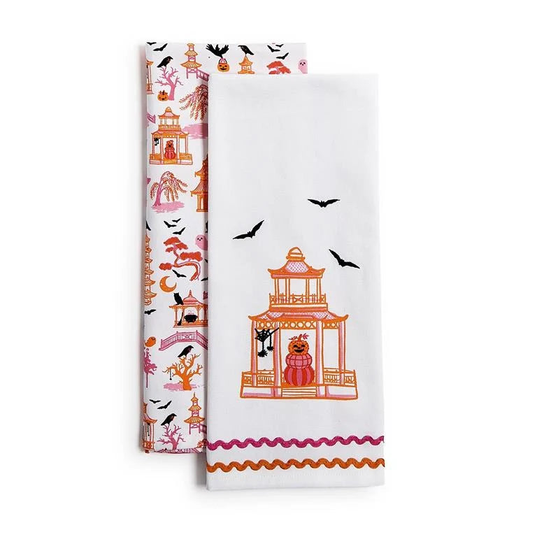 Haunted Pagoda Dish Towels, Set of 2