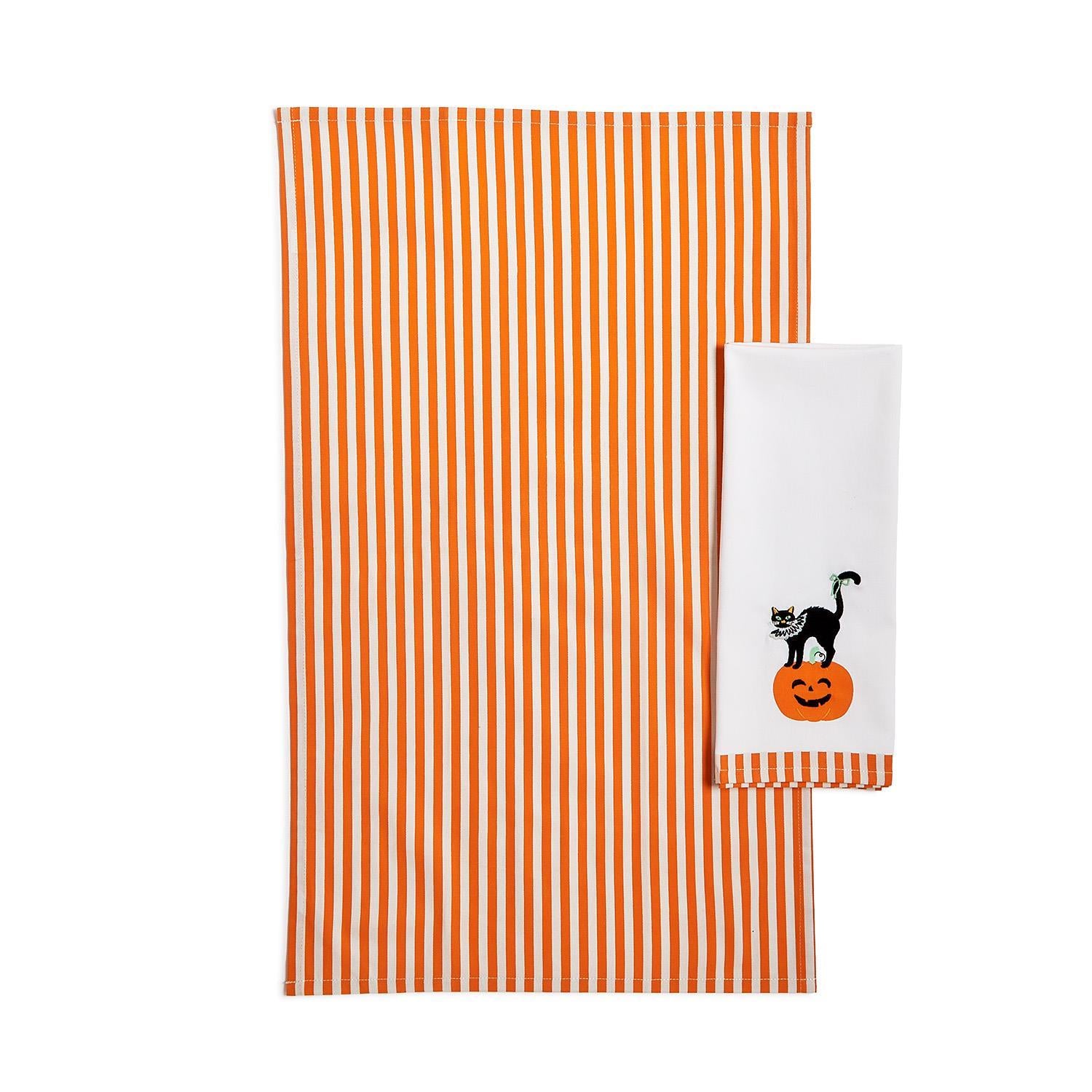 Scaredy Cat Dish Towels, Set of 2