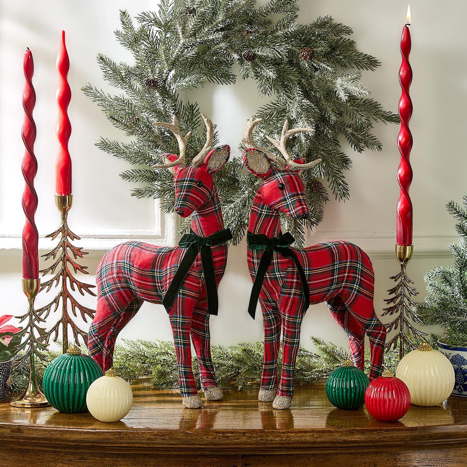 Holiday Forsest Taper Candleholders, Set of 3