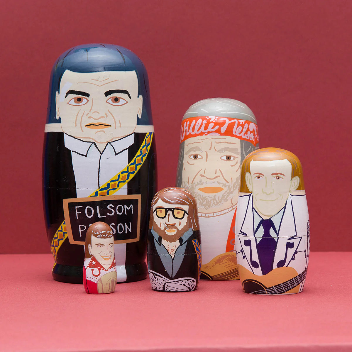 Men of Country Wooden Nesting Dolls