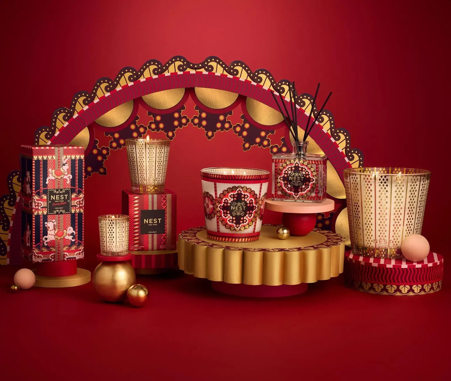 Nest New York x Pierre Marie Holiday Classic Candle & Reed Diffuser Set