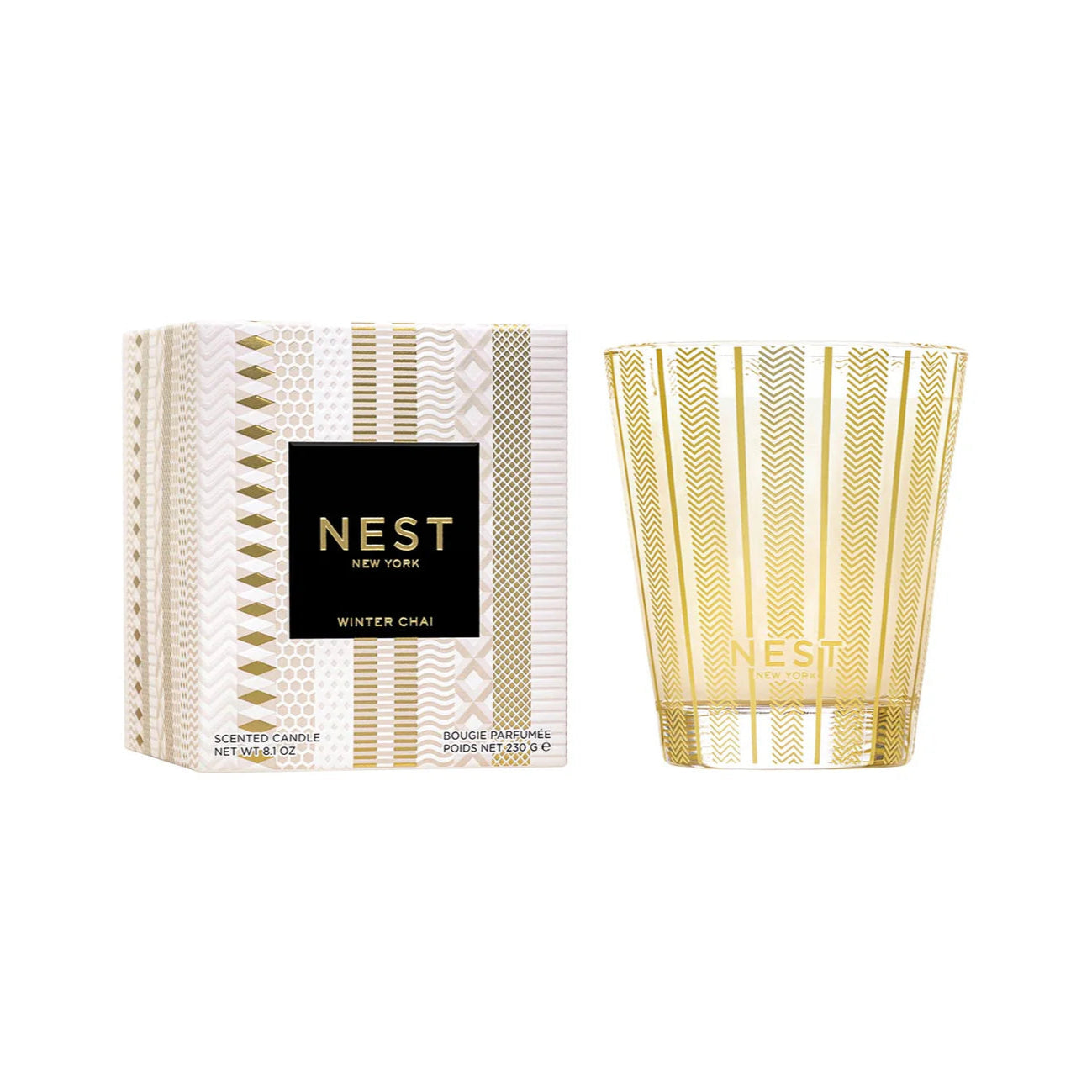 NEST New York scented candle with packaging on a white background
