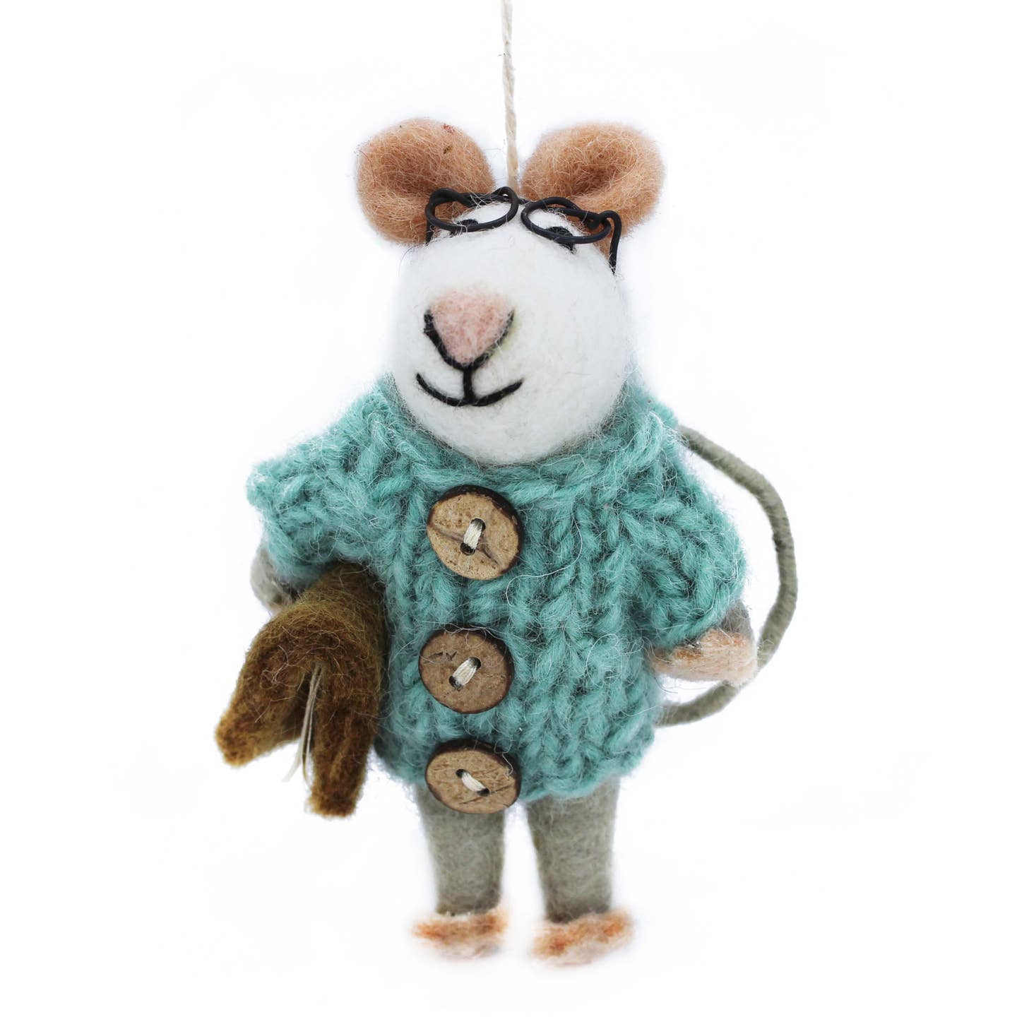 Busy Mouse Felt Ornament