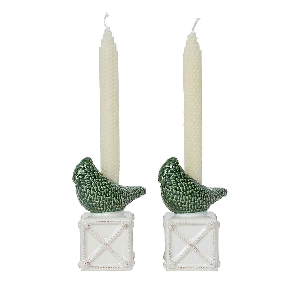 Juliska Berry & Thread Bird Topiary Candlestick, Set of 2