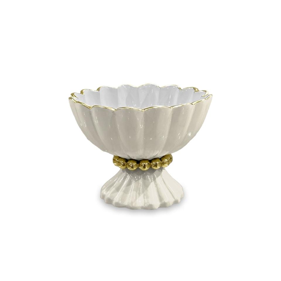 Beatriz Ball Encanto Vienna Mini Pedestal with Spoon, Cream & White