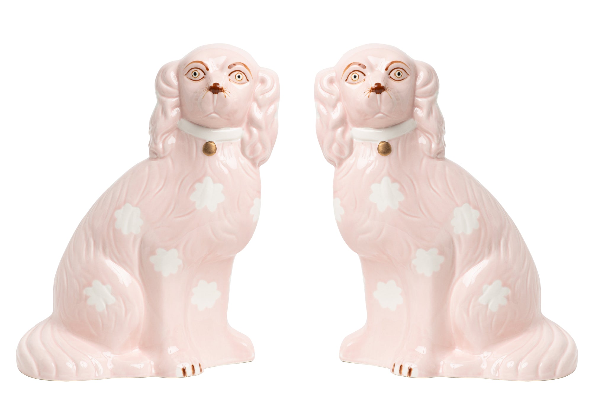 Pawley Pink Staffordshire Dogs, Multi Sizes