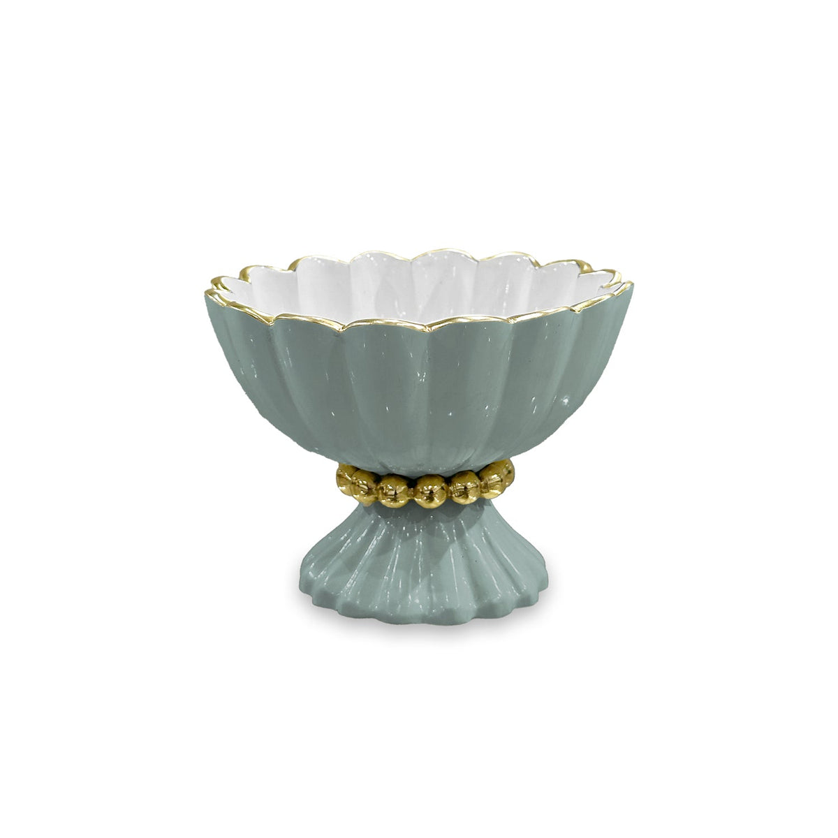 Beatriz Ball Encanto Vienna Mini Pedestal with Spoon, Slate & White