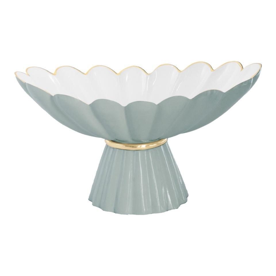 Beatriz Ball Encanto Vintage Hermes Pedestal, Slate & White