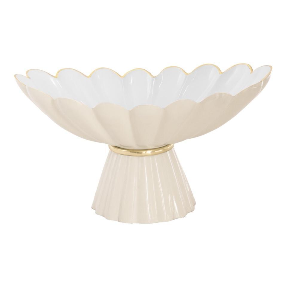Beatriz Ball Encanto Vintage Hermes Pedestal, Cream & White